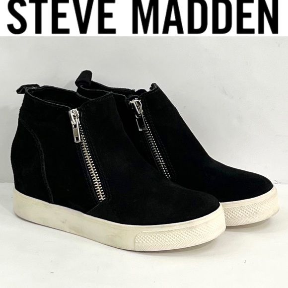 Steve Madden Shoes - Steve Madden Women’s Wedgie Leather Sneakers